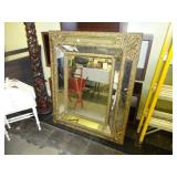 1930's embossed, Venetian wall mirror