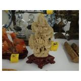 Soap stone floral carving
