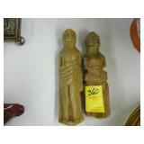 Two soap stone carvings