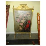 French, Lous XVI fire screen with floral