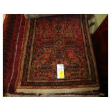 2'x 4' Persian rug with red field