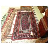 3' x 5'4' Red and black Persian rug