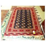 4'5' x 6'5' Red Bokhara Persian wool rug