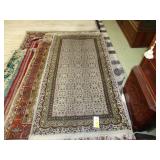 3' x 6'5' Green and brown, Persian wool rug