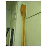 Two large boat oars