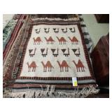 3'5' X 4'10' Persian wool rug with camels