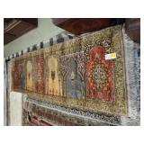 3' x 9.5' Floral, Persian wool rug