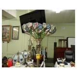 Leaded glass floor lamp