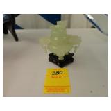 Hand carved jade sensor on stand