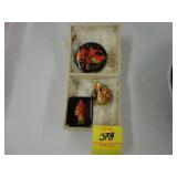 Lot of three, hand painted, lacquer Russian