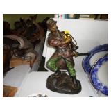 TOC bronze statue of a soldier signed Maitlare