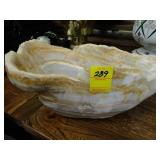 Large, agate stone bowl