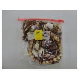 Bag of various brown costume jewelry