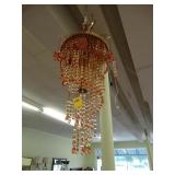 1960's Italian, peach crystal chandelier