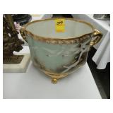 Art Nouveau Nippon dish with hand painted poppies