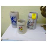 Three German steins