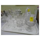 Tray lot of miscellaneous drinkware