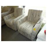 Pair of contemporary decorator armchairs by