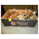 Box lot of various brassware