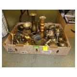 Box of various brassware