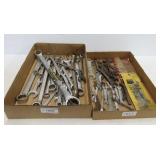 Two Trays of Open and Boxed End Wrenches
