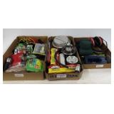 Three Trays of Camping Supplies