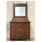 Oak Dresser with Mirror