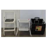 Folding Cart and Two Step Stools