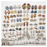 Rhinestone Vintage Earrings Clip & Screwbacks