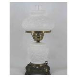 Milk Glass Hurricane Table Lamp