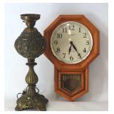 Wall Clock and Lamp Base