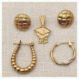 14K Gold '96 Graduation Pendant + Earrings