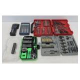 Tray Lot of Bit Ends and Drill Bits