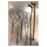 Rug Beaters and Walking Canes