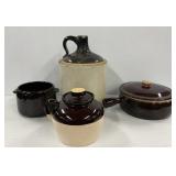 Brown White Stoneware