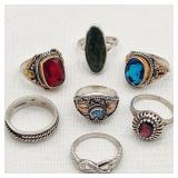 Silver Rings Incl Gemstones (7)