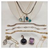 Silver Jewelry Group Topaz CZs Bracelets Etc