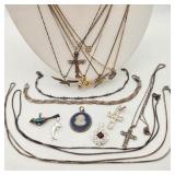 Silver Necklaces Pendants Bracelets