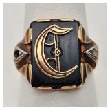 10K Gold Insignia Ring w/ Diamond