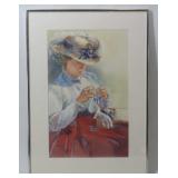 Diana Marta Signed Watercolor Portrait