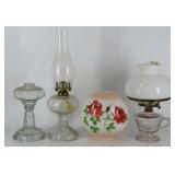 Glass Oil Lamps and Shades