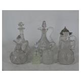 Pressed Glass Cruets and Syruper