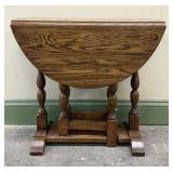 Stained Gate Leg Drop Leaf End Table
