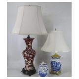 Japanese and Spode Table Lamps