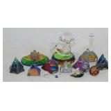 Cut Crystal Iridescent Figurines