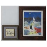 Framed Winter Themed Artwork