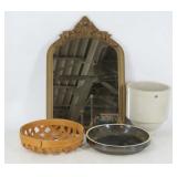 Stoneware Waterer, Basket and Mirror