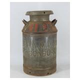 Harrisonburg Virginia Milk Can
