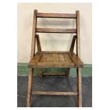 Childs Oak Folding Chair