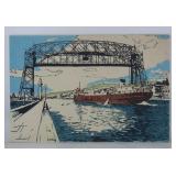 Cargo Line Screen Print on Canvas